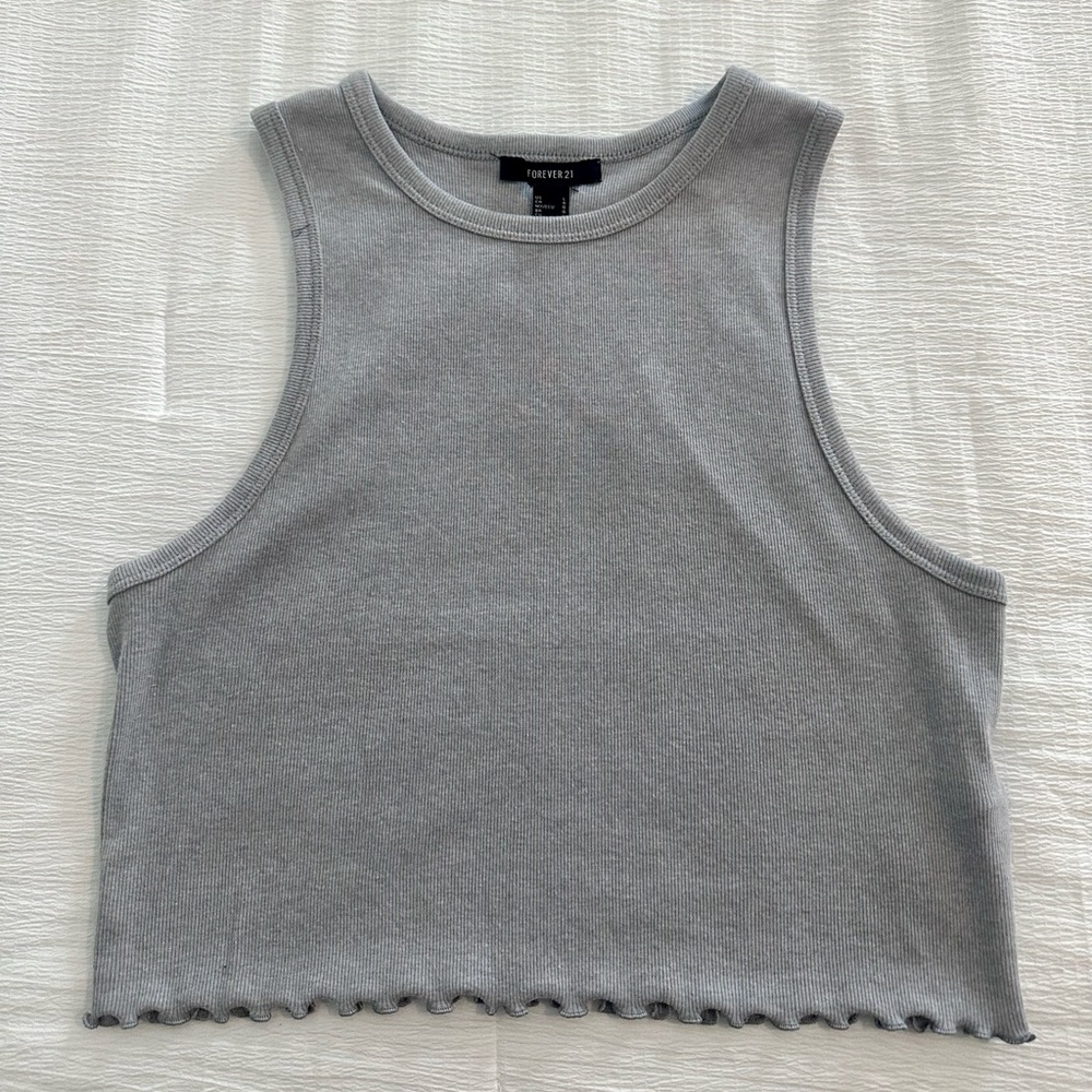 Forever 21 Ribbed High Neck Tank